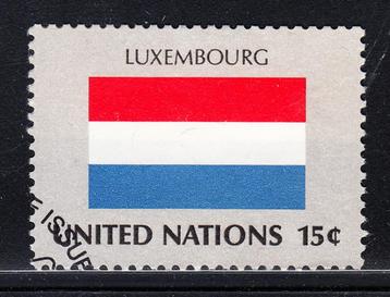 4048 – VN New York michel 349 gestempeld , vlag van Luxem beschikbaar voor biedingen