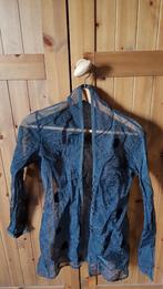 Zwart doorzichtig blousje met polka dots, maat S, Kleding | Dames, Ophalen of Verzenden, Gedragen, Maat 36 (S), Zwart