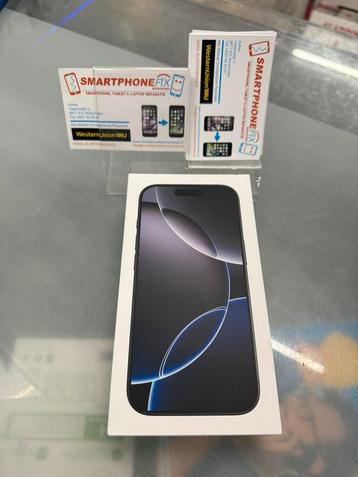 iphone 16 pro 128gb t.black nieuw geseald+apple garantie beschikbaar voor biedingen