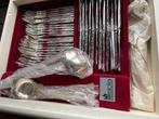 Sola zwaar verzilverde bestekcassette, compleet voor 6 pers, Antiek en Kunst, Antiek | Bestek, Ophalen