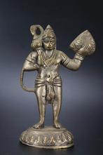 Indiaas beeld Hanuman Aziatische kunst figuur sculptuur tin, Verzamelen, Beelden en Beeldjes, Ophalen of Verzenden, Gebruikt, Religie