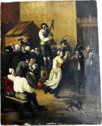 klein oud schilderijtje,, Ophalen of Verzenden