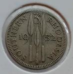 3 Pence 1952 Zuid Rhodesie Oude Munt Britse Kolonie Schaars, Postzegels en Munten, Munten | Afrika, Ophalen of Verzenden, Overige landen