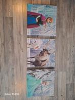3x Disney Frozen canvas schilderij 30x30cm, Minder dan 50 cm, Ophalen of Verzenden, Zo goed als nieuw, Schilderij