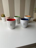 Douwe Egberts Postcodeloterij Kopjes - 4 Kleuren, Huis en Inrichting, Keuken | Servies, Verzenden, Keramiek, Nieuw, Effen