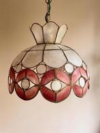 Vintage Parelmoer Messing Hanglamp, Antiek en Kunst, Antiek | Lampen, Ophalen of Verzenden
