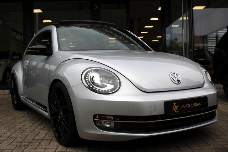Volkswagen Beetle 2.0 TSI Highline Leer+schuifdak! Luxe mode, Auto's, Volkswagen, Bedrijf, Te koop, Beetle (Kever), ABS, Airbags