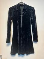 Velours jurkje met rits - Maat XS, Zwart, Ophalen of Verzenden, Zo goed als nieuw, Maat 34 (XS) of kleiner