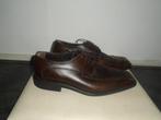 Van Lier Echt Leer Nette Veterschoenen maat 8,5 =42,5 ZGAN, Bruin, Verzenden, Van Lier, Zo goed als nieuw