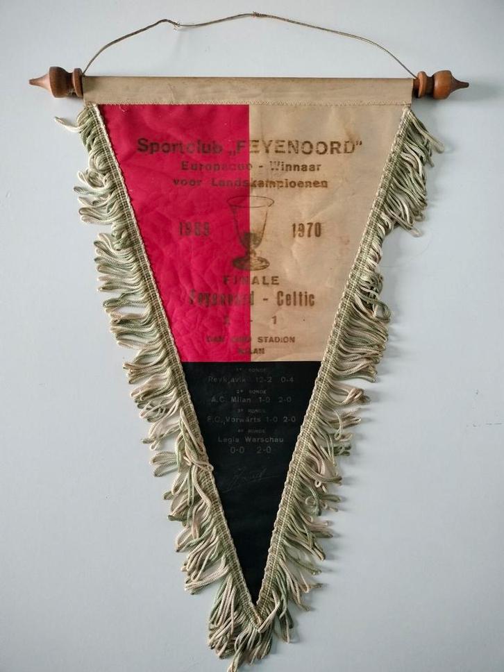 Oud vaantje Feyenoord - Celtic Finale 1969  - 1970, Diversen, Vlaggen en Wimpels, Gebruikt, Ophalen of Verzenden
