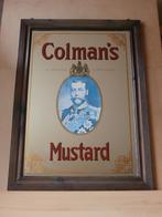 Grote spiegel Colman's Mustard Bar mancave barspiegel 94x68, Reclamebord, Gebruikt, Ophalen