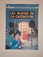 Vintage poster kuifje Les Bijoux de70 la Castafiore 1963, Rechthoekig Staand, Ophalen of Verzenden, Zo goed als nieuw, A1 t/m A3