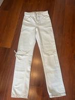 Bershka witte straight leg jeans , maat 34, Wit, Zo goed als nieuw, W27 (confectie 34) of kleiner, Bershka