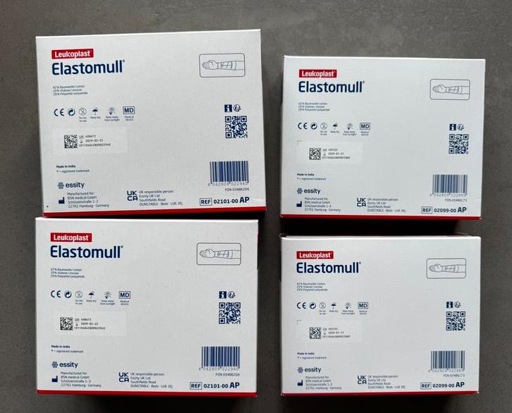 4 dozen Elastomull: 2x 8cm en 2x 4cm nieuw tht 2-2029, Diversen, Verpleegmiddelen, Nieuw, Ophalen of Verzenden