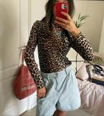 GANNI leopard top pulli mesh (stieglitz, anna nina, wolfware, Kleding | Dames, Beige, Ganni, Maat 42/44 (L), Ophalen of Verzenden