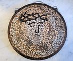 Marmer Mozaïek Religieus Jezus - Wand Plaquette - 22 cm, Antiek en Kunst, Curiosa en Brocante, Ophalen of Verzenden