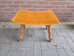 Tof vintage voetenbankje met velours bekleding, Ophalen, Hout