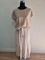 Set4 - Ibizastyle rok maat S-M met wit en beige shirt maat S, Maat 38/40 (M), Beige, Ophalen of Verzenden, Zo goed als nieuw