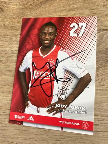 Gesigneerde Jody Lukoki Ajax kaart beschikbaar voor biedingen