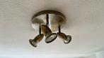 Plafond spot 3 lampen brons, Ophalen, Zo goed als nieuw