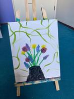 Schilderij bloemen, Ophalen, Zo goed als nieuw, Schilderij, Minder dan 50 cm