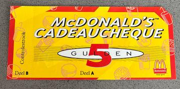 Vintage McDonald’s cadeaucheque 1996 beschikbaar voor biedingen