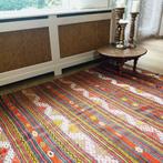 Vintage kelim Anatolië 150x260 meerkleurig vervaagde tinten, Ophalen of Verzenden