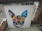 Hond met Bril - Origineel Schilderij van Sütlü, Ophalen of Verzenden