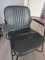 Zwarte Fauteuil - Comfortabel en Stijlvol, Gebruikt, Zwart, Ophalen of Verzenden, Metaal