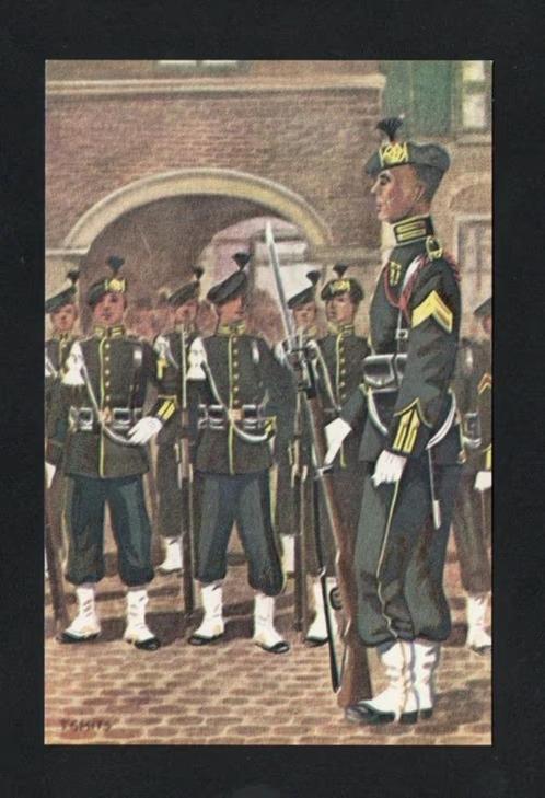 Militaire Ansichtkaart Garderegiment Jagers Sergeant., Verzamelen, Ansichtkaarten | Themakaarten, Ongelopen, 1940 tot 1960, Ambachten of Beroep