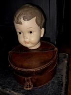 Mooi Oud Brocante Poppenhoofd voor onder een Stolp, Antiek en Kunst, Ophalen of Verzenden