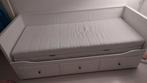 Hemnes Ikea bedbank with mattresses, Ophalen, Verstelbaar, Wit, Tweepersoons
