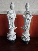 Set grote Guan Yin, Kwa Yin Beelden 49.5 cm, blanc de chine, Ophalen of Verzenden