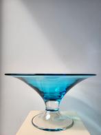 Grote vintage blauwe schaal, Ophalen of Verzenden