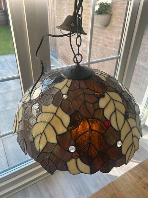 Tiffany plafondlamp glas in lood, Huis en Inrichting, Lampen | Wandlampen, Glas, Ophalen of Verzenden