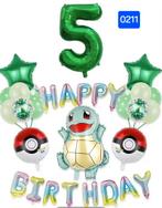 Pokémon Verjaardag Ballonnen Set - Squirtle Thema, Ophalen of Verzenden, Nieuw, Versiering, Verjaardag