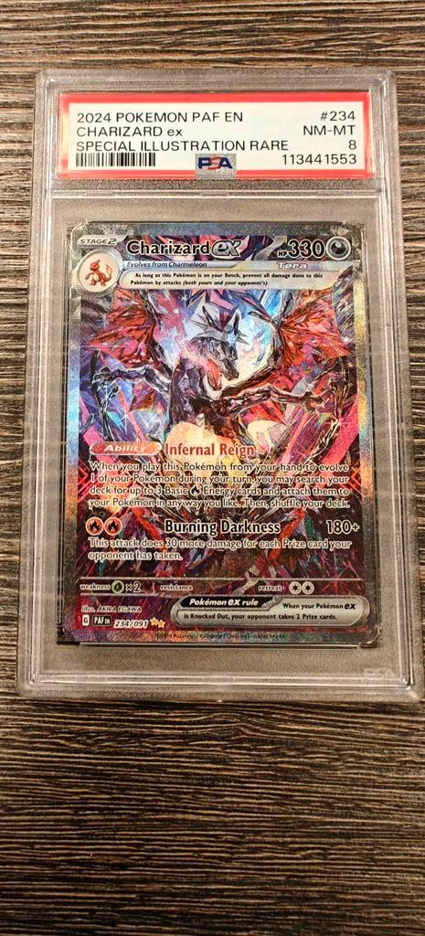 Shiny Charizard EX Alt Art #234 PSA 8, Hobby en Vrije tijd, Verzamelkaartspellen | Pokémon, Ophalen of Verzenden