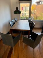 8 bert plantagie leren eetkamerstoelen igs, Huis en Inrichting, Stoelen, Ophalen, Gebruikt, Zwart, Leer
