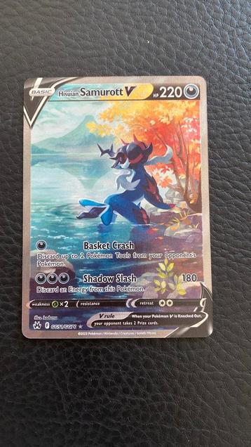 Pokemon crown zenith hisuian samurott v GG51 GG70 beschikbaar voor biedingen