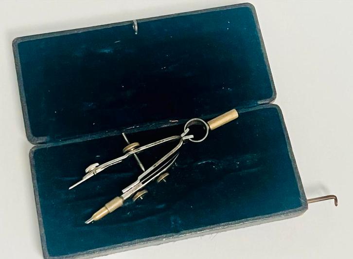 Antieke Fach E.O. Richter Passer in Originele Doos, Antiek en Kunst, Antiek | Gereedschap en Instrumenten, Ophalen of Verzenden