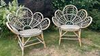 Rotan bloemstoelen 2x (€60 per stuk), Gebruikt, Rotan, Stoel, Tuinset