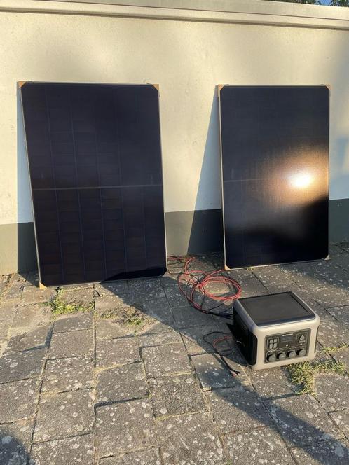 2500W Powerstation + 2x 440w Zonnepaneel Thuisbatterij, Caravans en Kamperen, Kampeeraccessoires, Nieuw, Ophalen