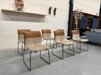 6 Nieuw Leolux Ditte Eetkamerstoelen stof leer Design stoel, Leolux, Overige kleuren, Nieuw, Ophalen of Verzenden