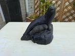zware mooie vintage zeehond beeld met jong, Ophalen of Verzenden, Zo goed als nieuw, Mens