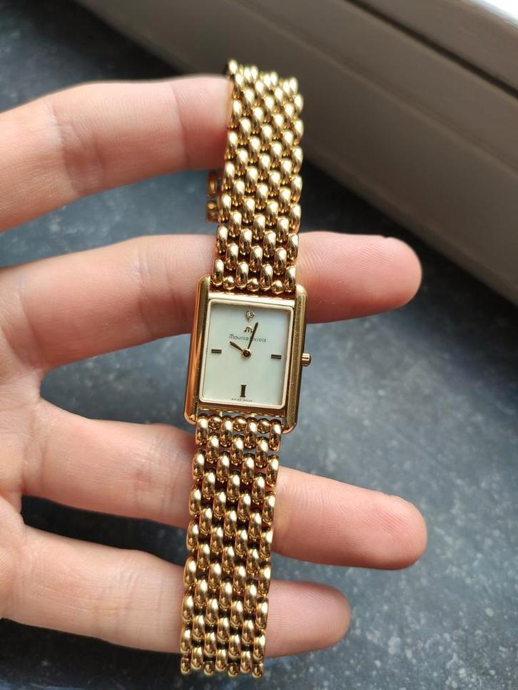 Goldplated Maurice Lacroix 32538 quartz met MOP wijzerplaat!, Sieraden, Tassen en Uiterlijk, Horloges | Antiek, Polshorloge, Overige merken
