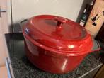 Gietijzeren pan rood glanzend - 24cm, Huis en Inrichting, Keuken | Potten en Pannen, Gebruikt, Ophalen of Verzenden, Koekenpan of Braadpan