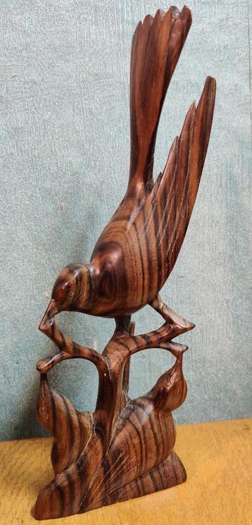 Vintage hard hout vogel handgemaakt