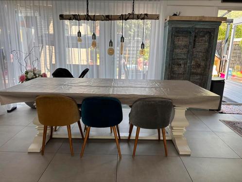 Klooster eettafel  (240x100x 78) (l)x(b)x (h) 6 stoelen, Huis en Inrichting, Tafels | Salontafels, Gebruikt, Minder dan 50 cm