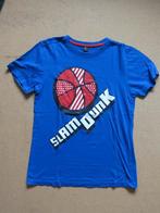 Leuk blauw shirt met een print van een basketbal, mt 158-164, Gebruikt, Soho, Ophalen of Verzenden, Shirt of Longsleeve