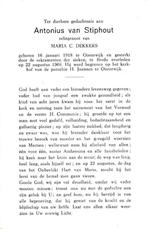 Stiphout Antonius 1918 Oisterwijk 1966 Breda, Ophalen of Verzenden, Bidprentje